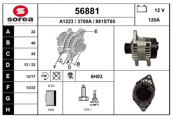 Generator / Alternator 56881 EAI