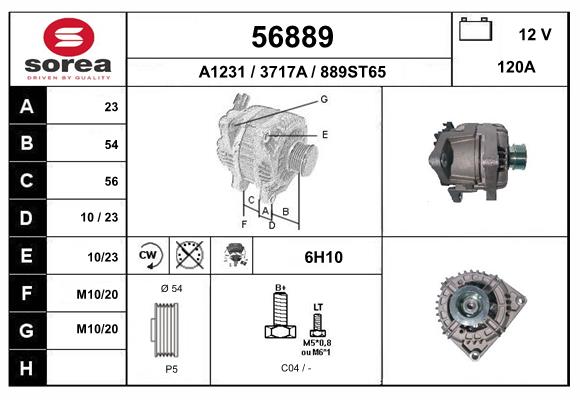 Generator / Alternator 56889 EAI