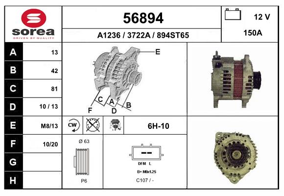 Generator / Alternator 56894 EAI