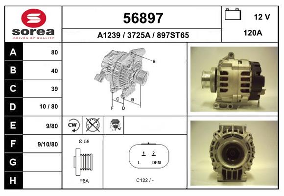 Generator / Alternator 56897 EAI