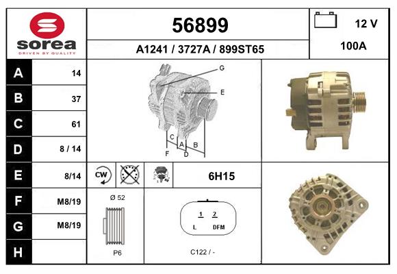 Generator / Alternator 56899 EAI