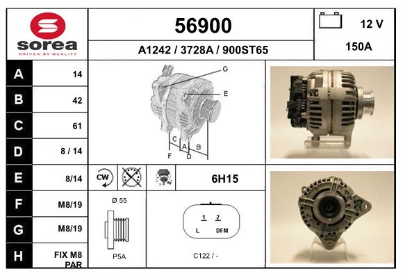 Generator / Alternator 56900 EAI
