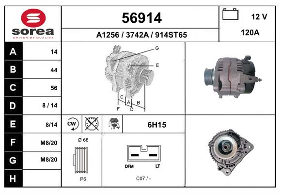 Generator / Alternator 56914 EAI