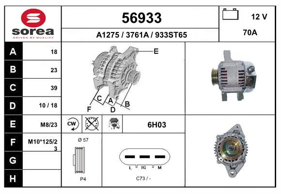 Generator / Alternator 56933 EAI