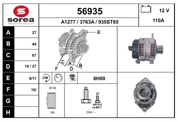 Generator / Alternator 56935 EAI