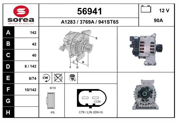 Generator / Alternator 56941 EAI
