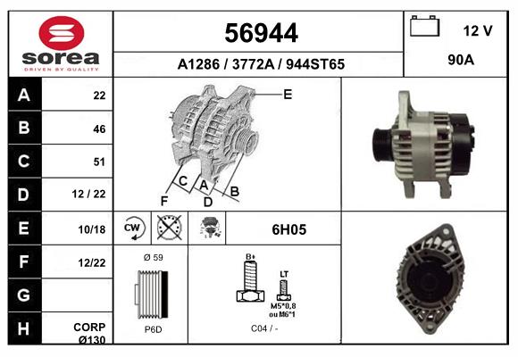 Generator / Alternator 56944 EAI