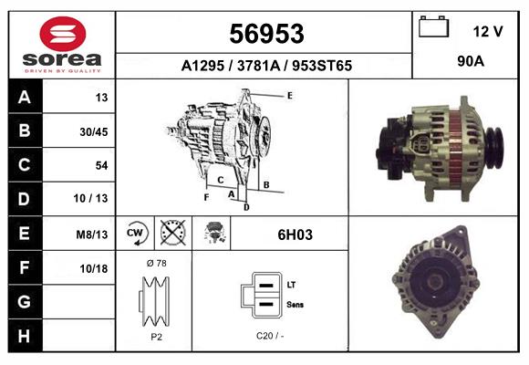 Generator / Alternator 56953 EAI