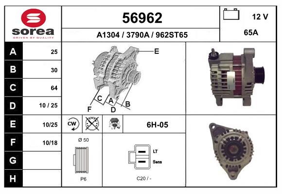 Generator / Alternator 56962 EAI