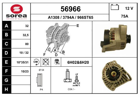 Generator / Alternator 56966 EAI