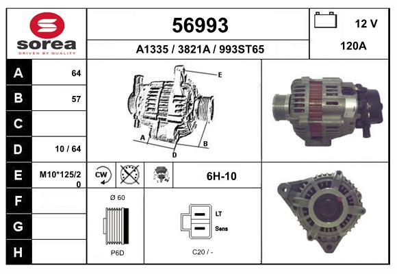 Generator / Alternator 56993 EAI