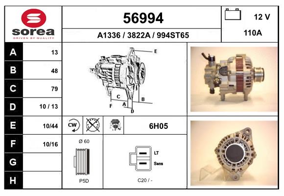 Generator / Alternator 56994 EAI