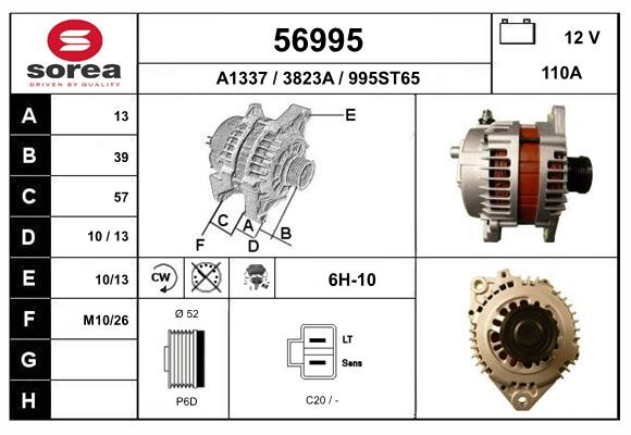 Generator / Alternator 56995 EAI