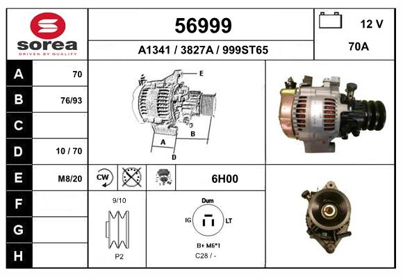 Generator / Alternator 56999 EAI