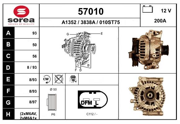 Generator / Alternator 57010 EAI