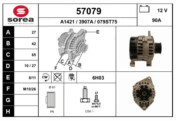 Generator / Alternator 57079 EAI