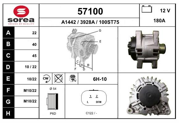 Generator / Alternator 57100 EAI