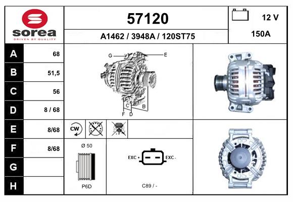 Generator / Alternator 57120 EAI