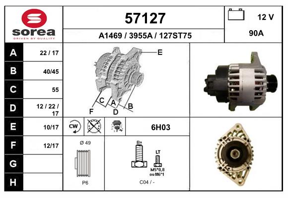 Generator / Alternator 57127 EAI