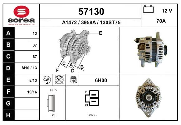 Generator / Alternator 57130 EAI
