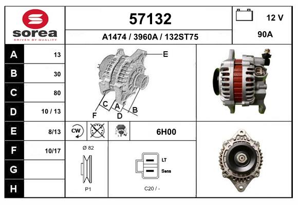 Generator / Alternator 57132 EAI