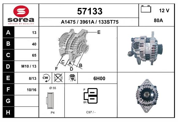 Generator / Alternator 57133 EAI
