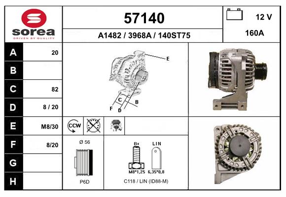 Generator / Alternator 57140 EAI