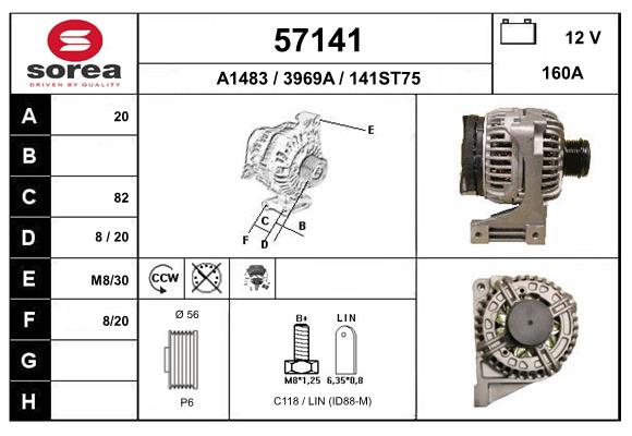 Generator / Alternator 57141 EAI