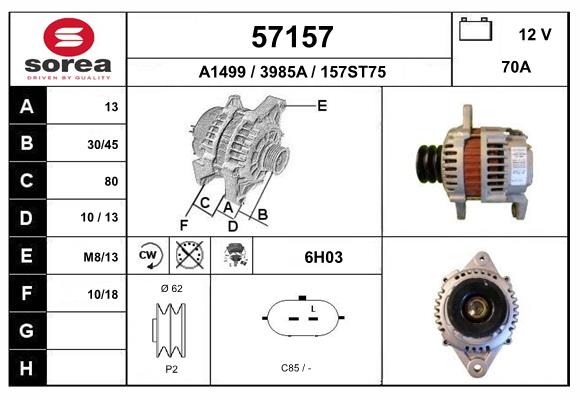 Generator / Alternator 57157 EAI