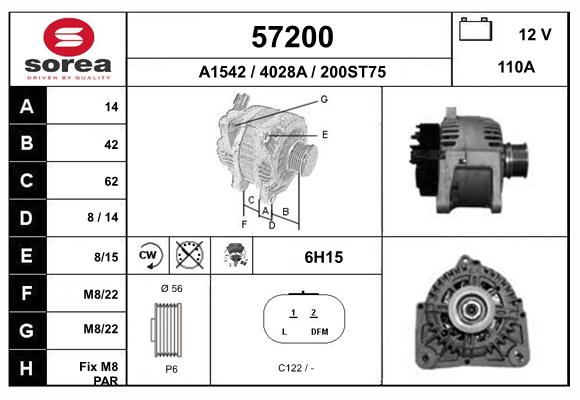 Generator / Alternator 57200 EAI