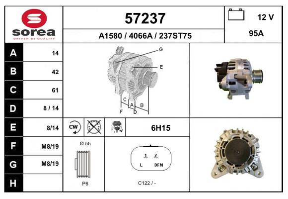 Generator / Alternator 57237 EAI
