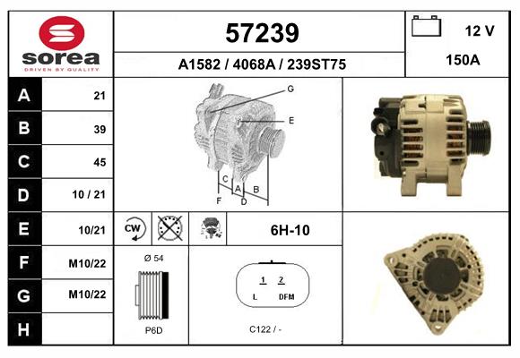 Generator / Alternator 57239 EAI