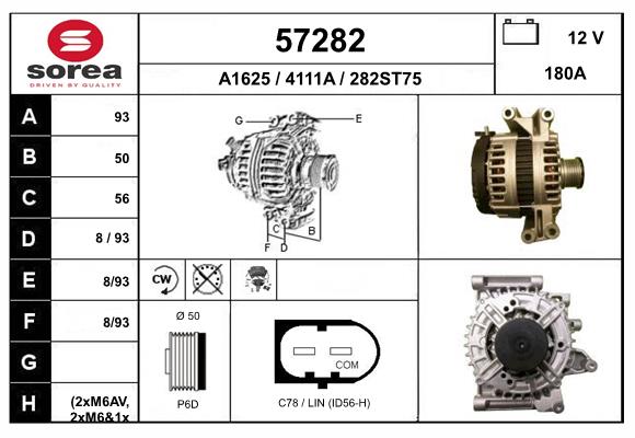 Generator / Alternator 57282 EAI