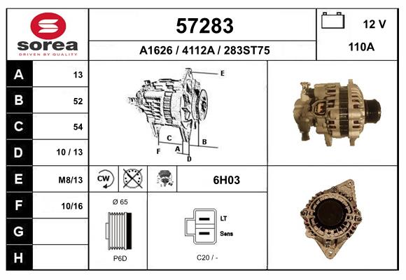 Generator / Alternator 57283 EAI