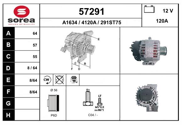 Generator / Alternator 57291 EAI