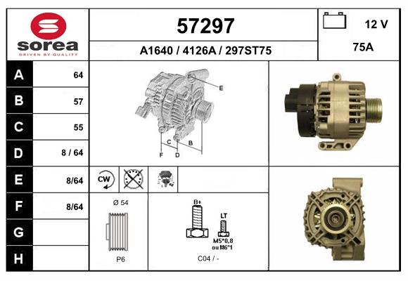 Generator / Alternator 57297 EAI