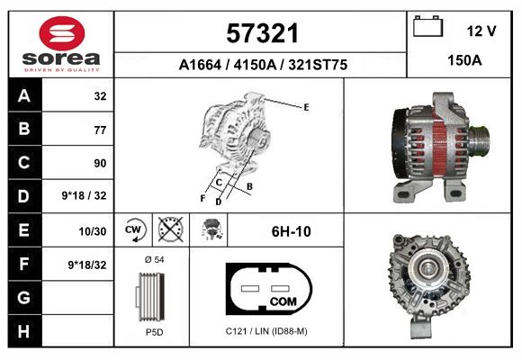 Generator / Alternator 57321 EAI