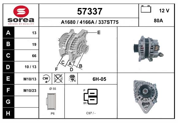 Generator / Alternator 57337 EAI