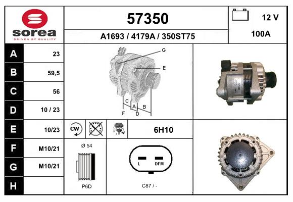 Generator / Alternator 57350 EAI