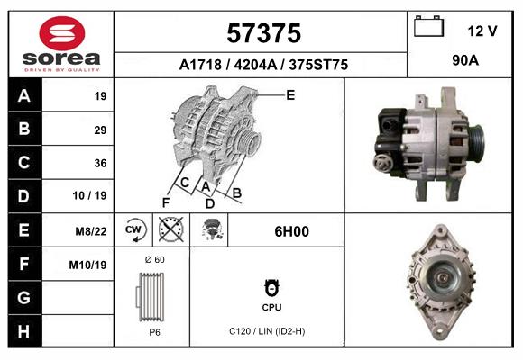 Generator / Alternator 57375 EAI