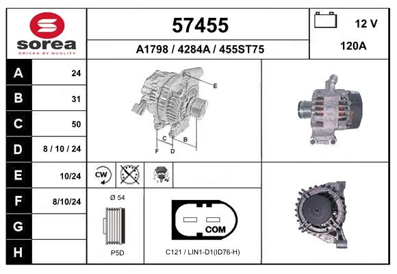 Generator / Alternator 57455 EAI