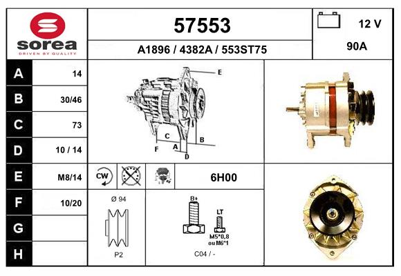 Generator / Alternator 57553 EAI