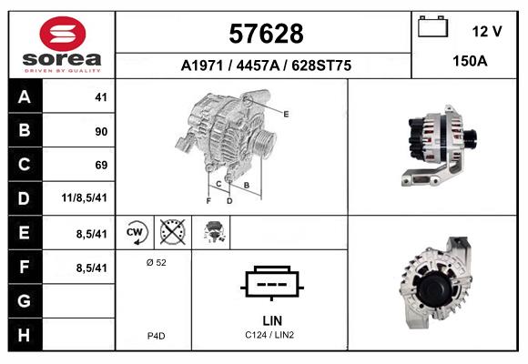 Generator / alternator 57628 EAI