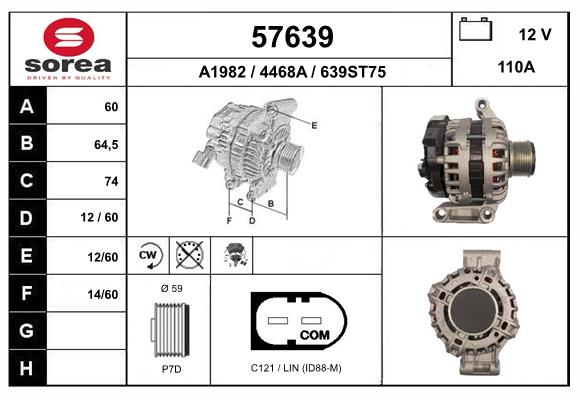 Generator / Alternator 57639 EAI