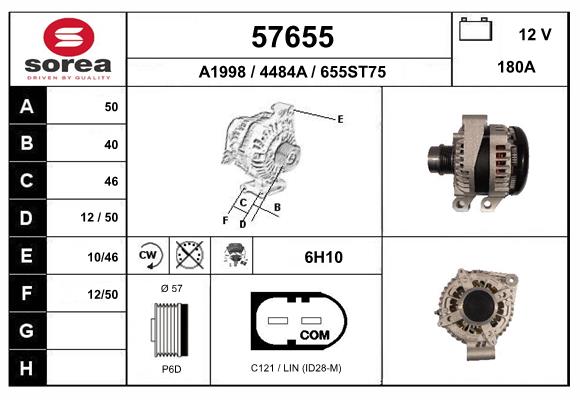 Generator / Alternator 57655 EAI