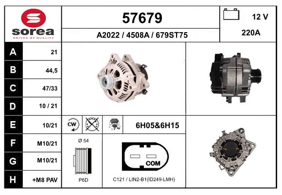 Generator / Alternator 57679 EAI