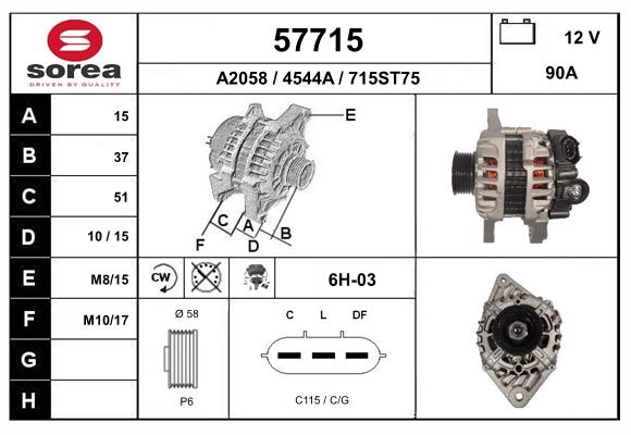 Generator / Alternator 57715 EAI