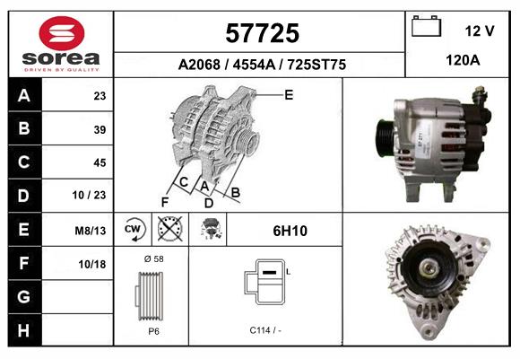 Generator / Alternator 57725 EAI