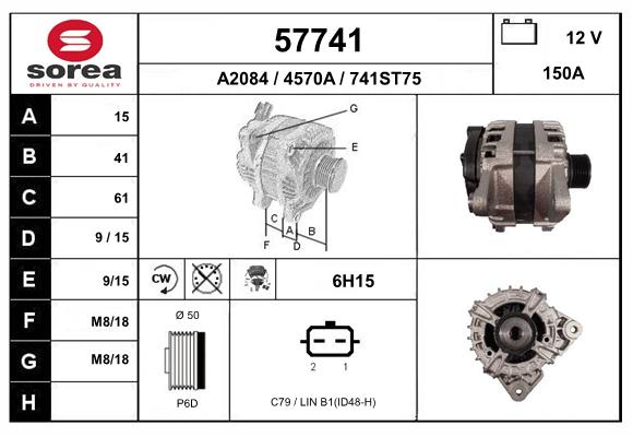 Generator / Alternator 57741 EAI