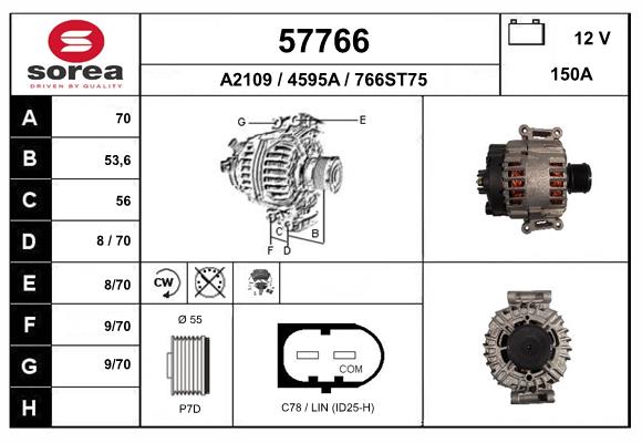 Generator / Alternator 57766 EAI